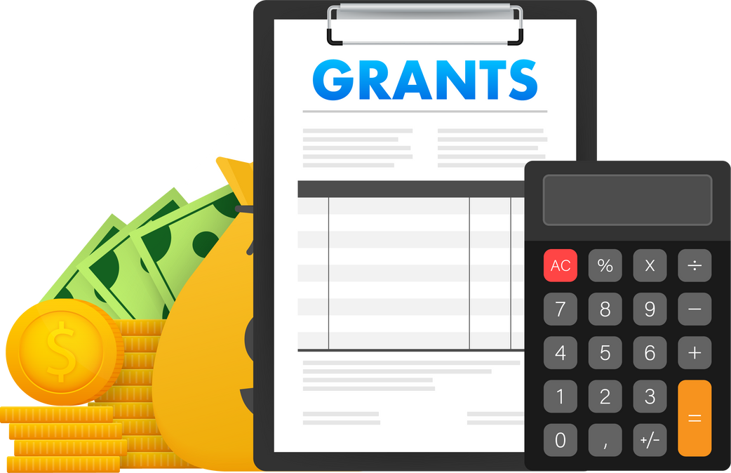 Sheet document Grants funding. Financing. Higher education programs. Vector stock illustration.